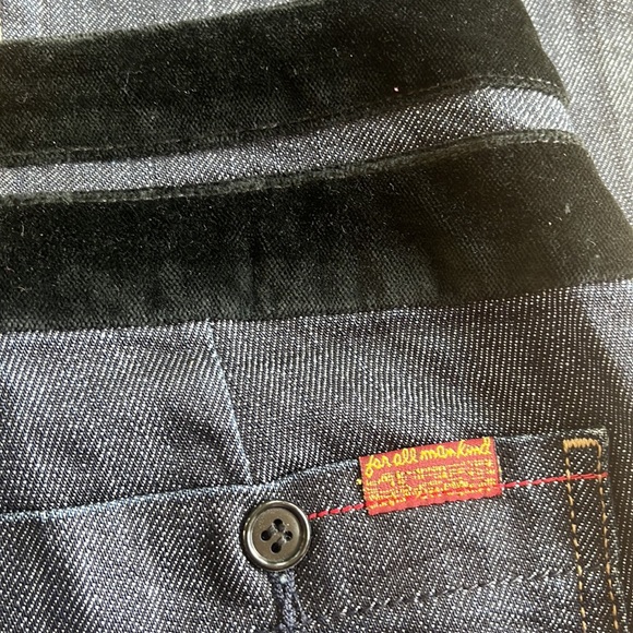 7 For All Mankind Wide Leg Bootcut Denim Trouser Jeans 27 Velvet Waist Accent - Picture 15 of 15